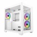 FSP CMT380 CUBE ARGB Gaming Case (3*120MM ARGB FAN) -White (Dual-Chamber design/Dual tempered glass)