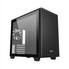 FSP CST360 CUBE Micro ATX Gaming Case (2*120MM FAN) -BLACK