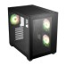 FSP CMT380 CUBE ARGB Gaming Case (3*120MM ARGB FAN) -BLACK (Dual-Chamber design/Dual tempered glass)