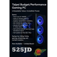 Taipei Budget/performance Gaming PC -I5 14400F -RTX4060-B760 8-5-2025