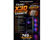 Taipei X3D Budget/Performance Gaming  PC-Ryzen 5 5500X3D (96MB Cache) -RTX5060 8GB D7-16GB D4   
