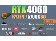 Taipei AMD Budget/performance Gaming PC #3 RYZEN 7 57003XD-RTX4060