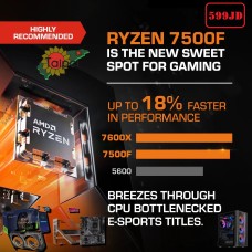 Taipei Budget/Performance Gaming AMD PC-Ryzen 5 7500F Up To 5GHZ -RTX5060 8GB D7 