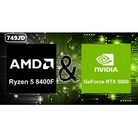 Taipei Budget/Performance Gaming AMD PC-Ryzen 5 8400F Up To 4.7GHZ /RTX5060/16GB D5 6000