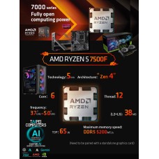 Taipei Budget/Performance Gaming AMD PC-Ryzen 5 7500F Up To 5GHZ -RTX5060 8GB D7 (November Offer)