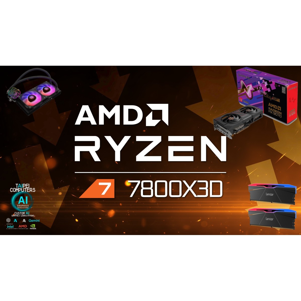 Taipei AMD X3D Gaming PC 7800X3D/RX9070 16GB  Taipei AMD X3D Gaming PC 7800X3D/RX9070 16GB