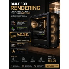 Taipei Render Workstation PC 2026 AMD RYZEN 9 9900X -RTX5070 12GB D7-(((64GB DDR-5))) 