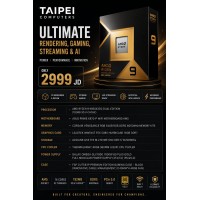 Taipei AMD X3D2 EXTREME Gaming & Streaming/Rendering/AI PC Workstation 2026 RYZEN 9 9950X3D2 Dual Edition-RTX5080 16GB D7-64GB 6000MHZ-GEN 5 10200MB/s Nvme