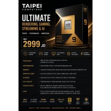 Taipei AMD X3D2 EXTREME Gaming & Streaming/Rendering/AI PC Workstation 2026 RYZEN 9 9950X3D2 Dual Edition-RTX5080 16GB D7-64GB 6000MHZ-GEN 5 10200MB/s Nvme