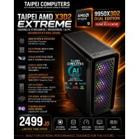 Taipei AMD X3D2 EXTREME Gaming & Streaming/Rendering/AI PC Workstation 2026 RYZEN 9 9950X3D2 Dual Edition-RTX5070TI 16GB D7-32GB 7200MHZ-GEN 5 10200MB/s Nvme