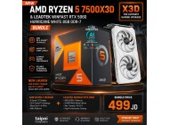 NEW AMD RYZEN 5 7500X3D & Leadtek WinFast RTX5060 HURRICANE White 8GB DDR-7 Graphics Card  Bundle 