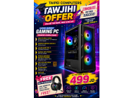 Taipei (Tawjihi Offer) SUPER Budget Gaming AMD PC-Ryzen 5 5500 Up To 4.2GHZ -RTX3050 6GB (Gamers Gonna Game) 499JD