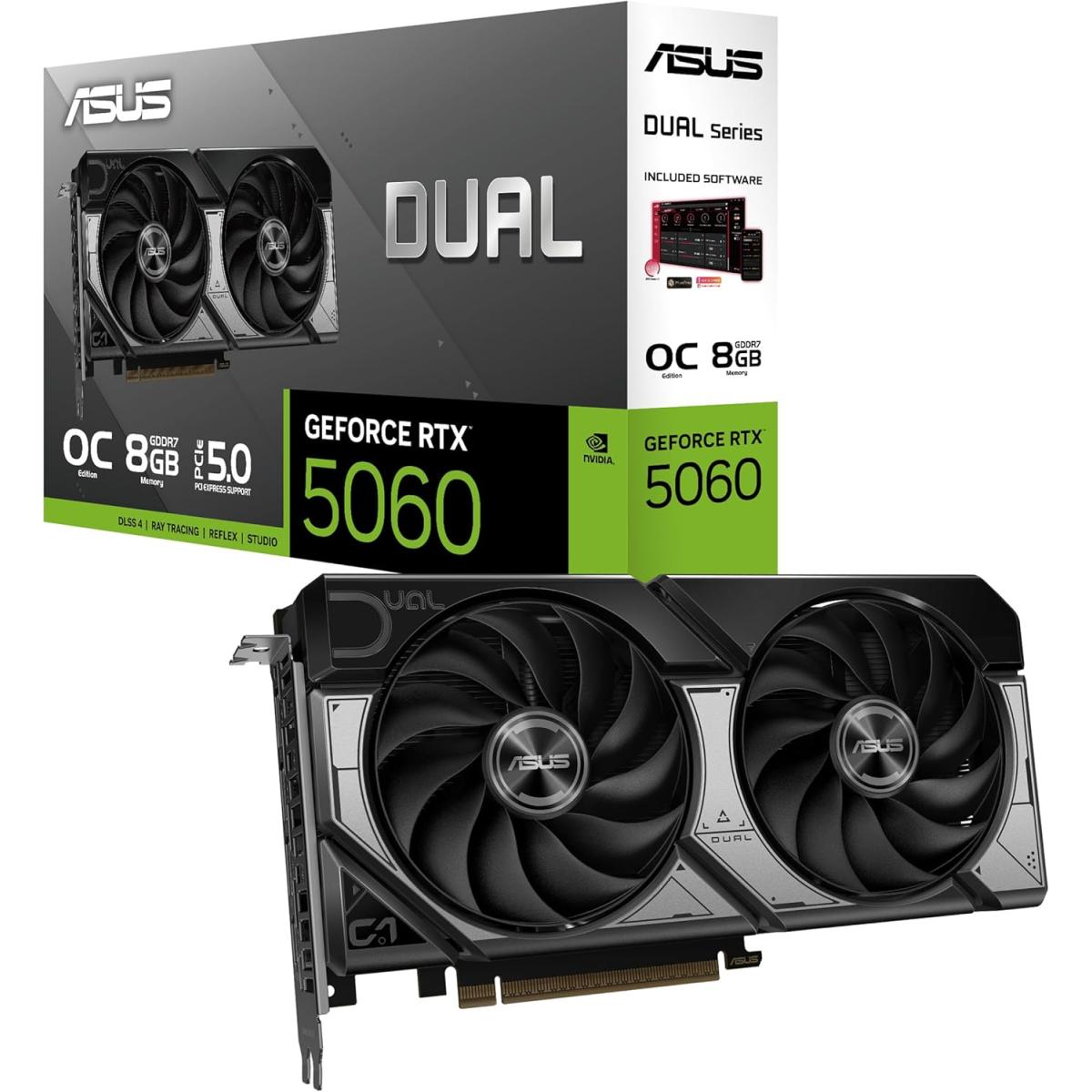 ASUS DUAL RTX5060 OC 8GB DDR-7 Graphics Card ASUS DUAL RTX5060 OC 8GB DDR-7 Graphics Card