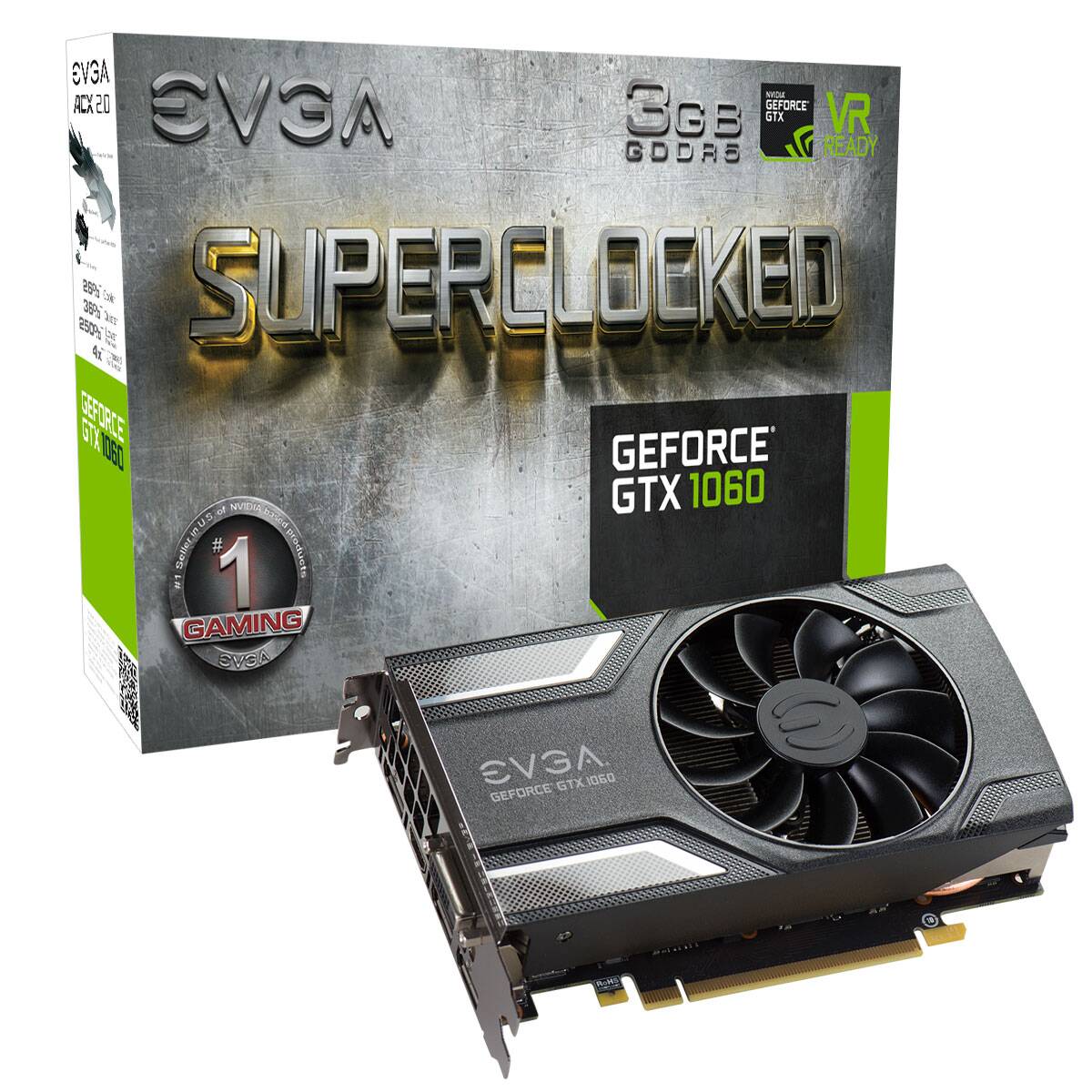 EVGA GTX1060 SUPER CLOCKED 3GB DDR-5 Graphics Card | Taipei For ...