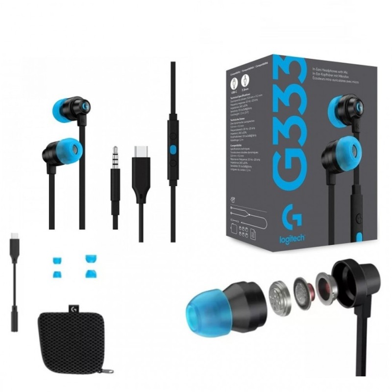 Logitech G333 GAMING EARPHONES WITH MIC Taipei For Computers Jordan