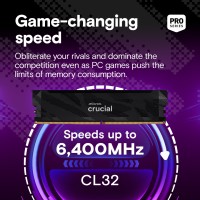 Crucial Pro 32GB DDR-5 6400MHz (16GBX2) Kit Gaming Memory (AMD EXPO/INTEL XMP) (CL32)