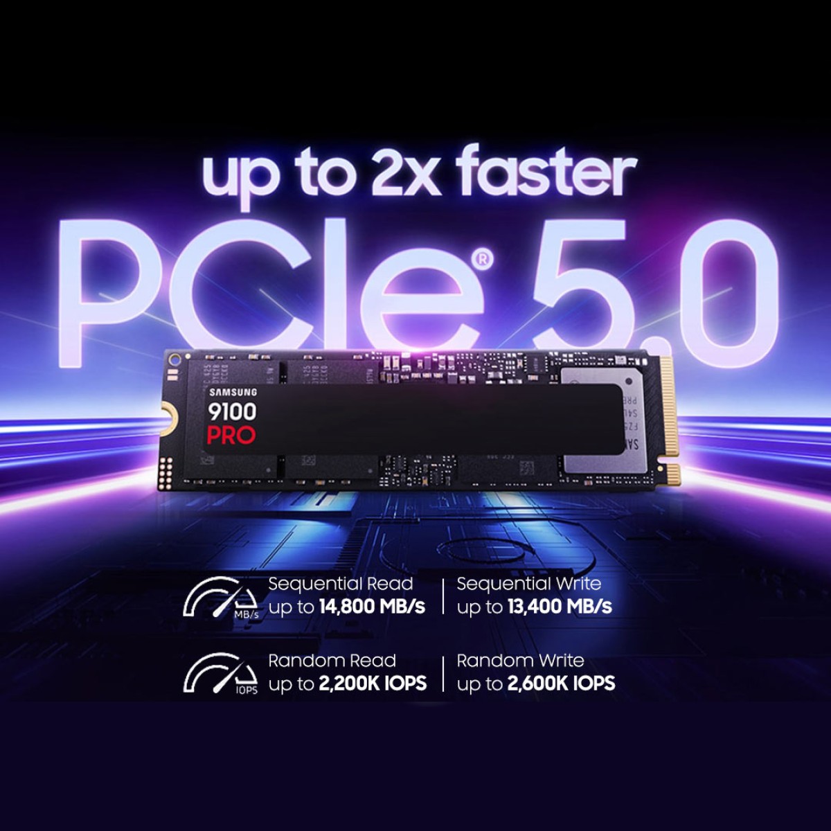 SAMSUNG 9100 PRO 1TB M.2 NVMe SSD GEN 5 14700MB/s SAMSUNG 9100 PRO 1TB M.2 NVMe SSD GEN 5 14700MB/s