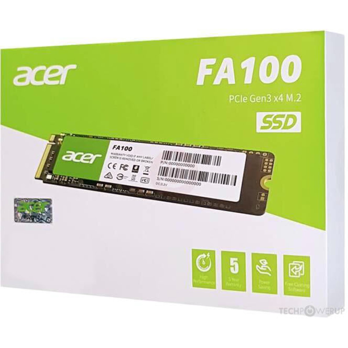 ACER FA100 1TB M.2 NVMe SSD ACER FA100 1TB M.2 NVMe SSD