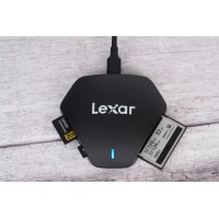 Lexar Professional Multi-Card 3-in-1 USB 3.1 Reader (Supports SD, microSD and CF Cards)