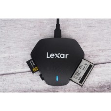 Lexar Professional Multi-Card 3-in-1 USB 3.1 Reader (Supports SD, microSD and CF Cards)