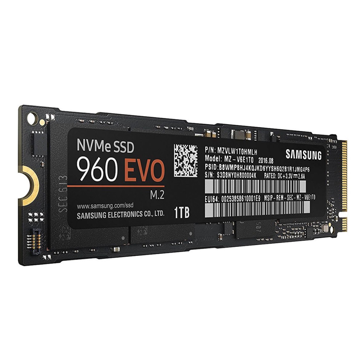 SAMSUNG 960 evo 1TB M.2 NVMe SSD