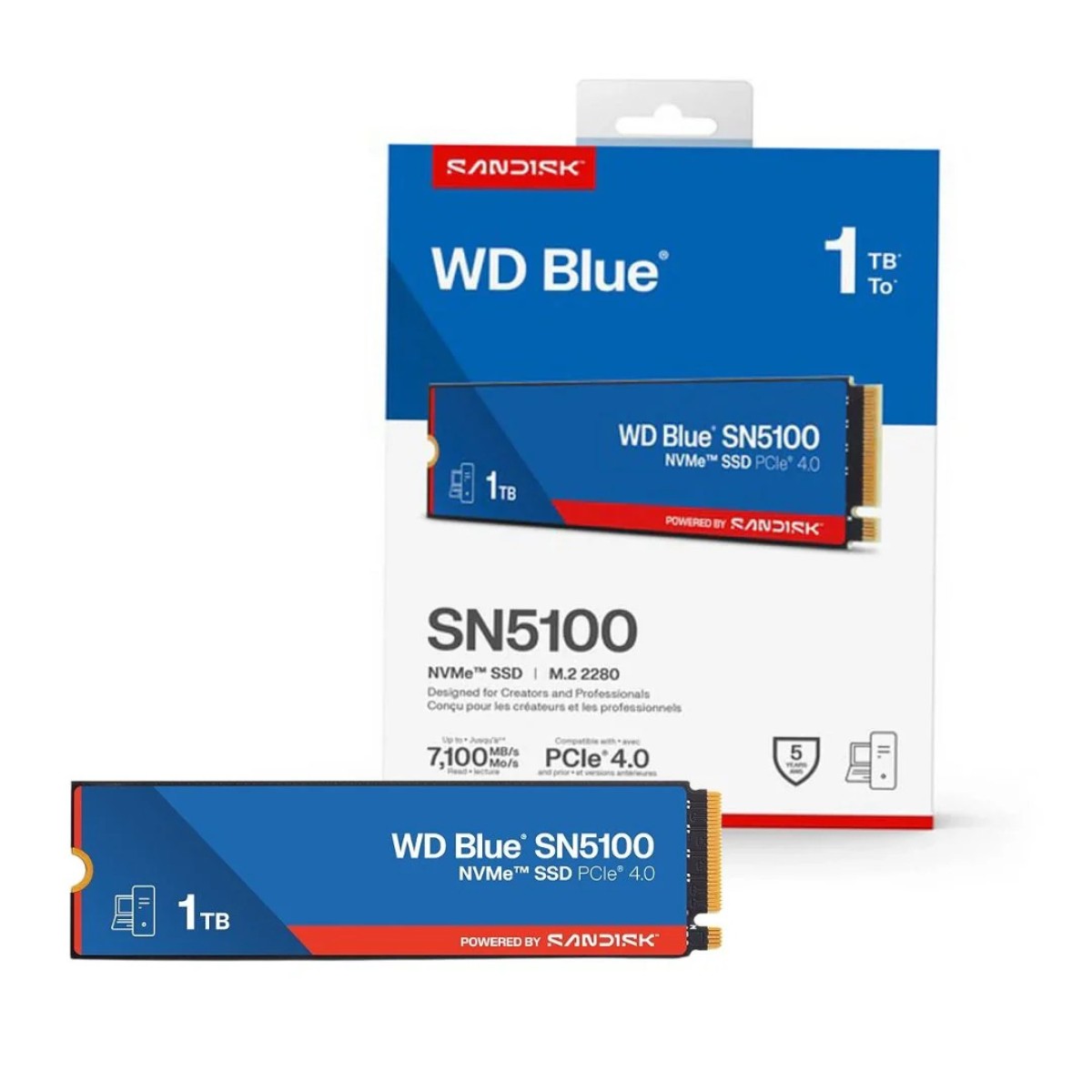 WD Blue SN5100 1TB M.2 NVMe SSD GEN 4 7100MB/s WD Blue SN5100 1TB M.2 NVMe SSD GEN 4 7100MB/s
