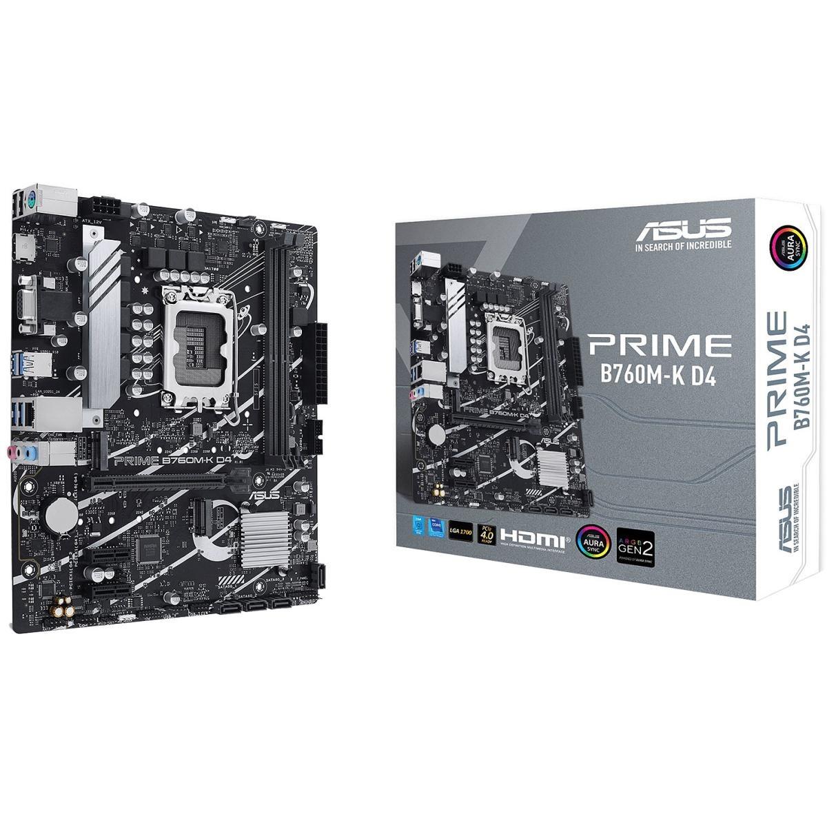 ASUS PRIME B760M-K D4 Motherboard                        
                                                        Asus